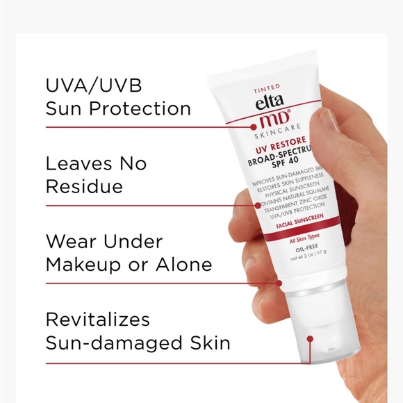 EltaMd UV restore SPF 40 tinted oil-free travel size NIB - Picture 2 of 2